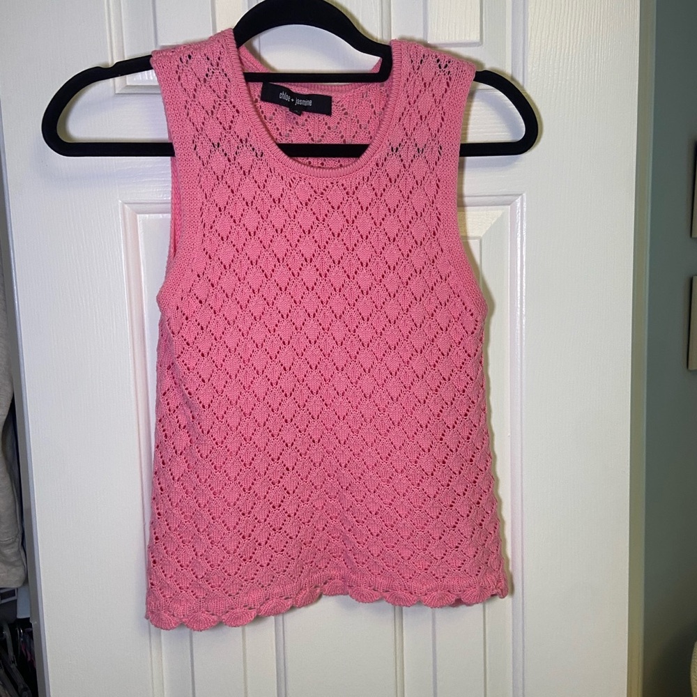 Adorable Pink Knit Tank Top for Kids